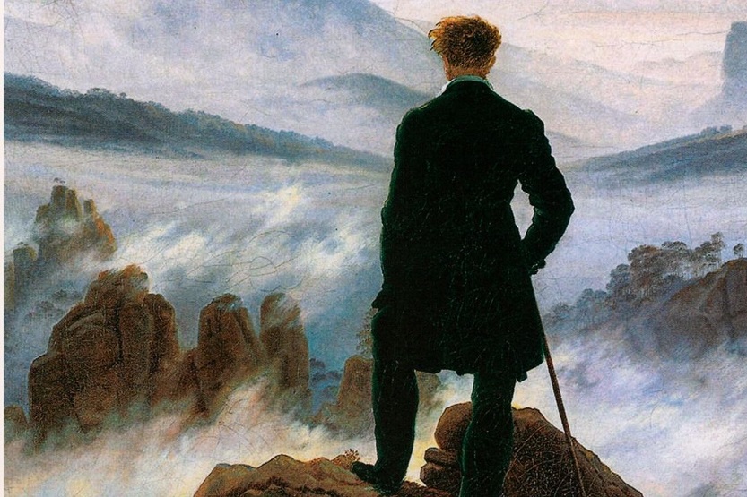 El caminante sobre el mar de nubes de Caspar David Friedrich cuadro romanticismo