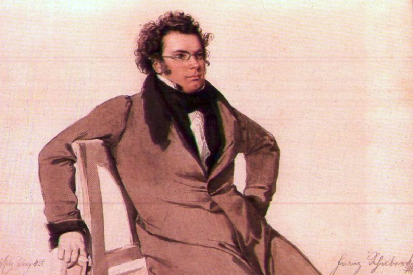 Retrato de Franz Schubert por Wilhelm August Rieder
