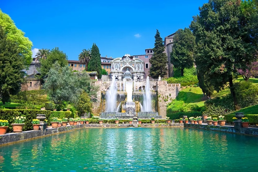 Villa d´Este en Tivoli cerca de Roma